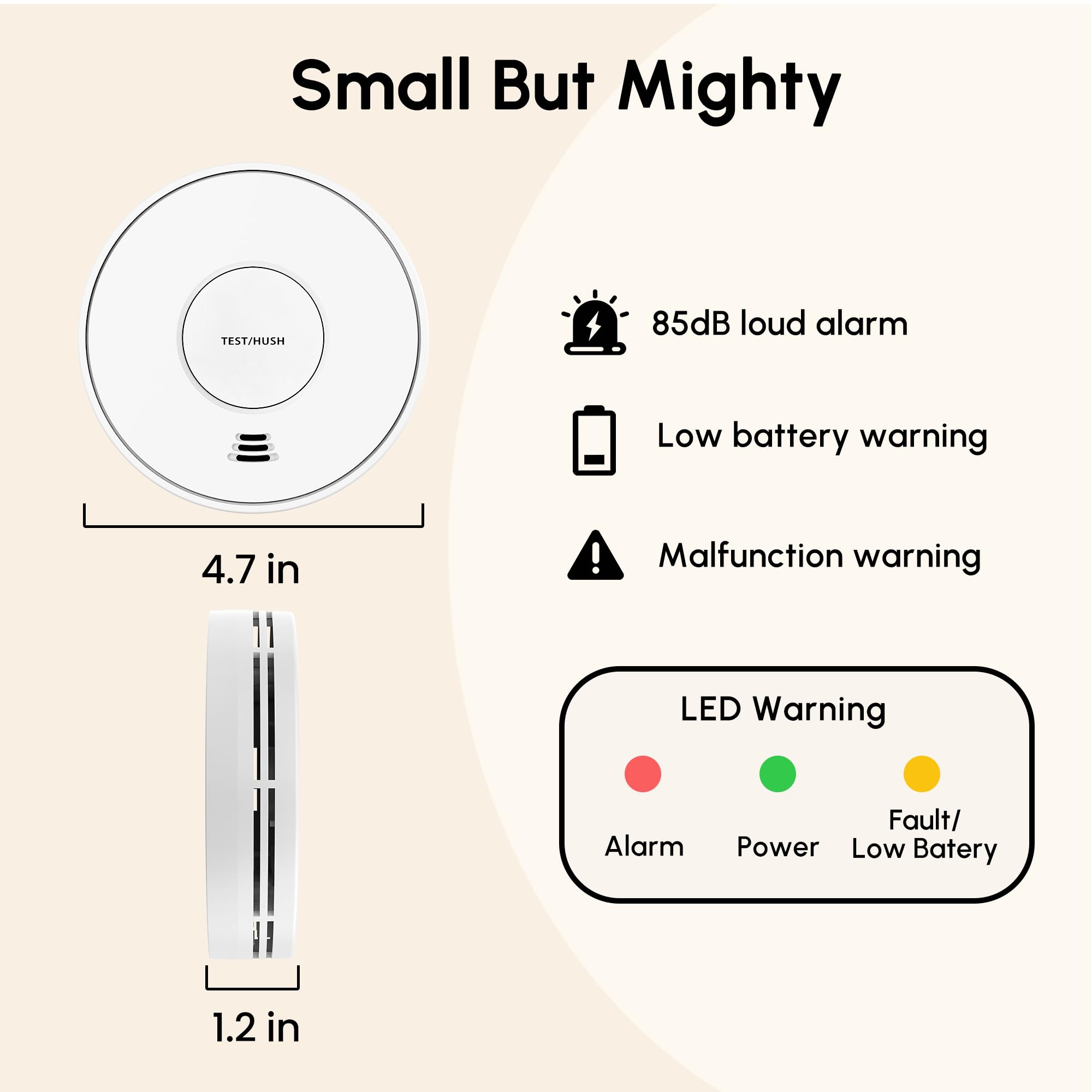 KARUOTOP self-check LED confirms ongoing monitoring without disturbing sleep.