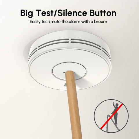 KARUOTOP slim-profile detector fits discreetly on wall or ceiling.