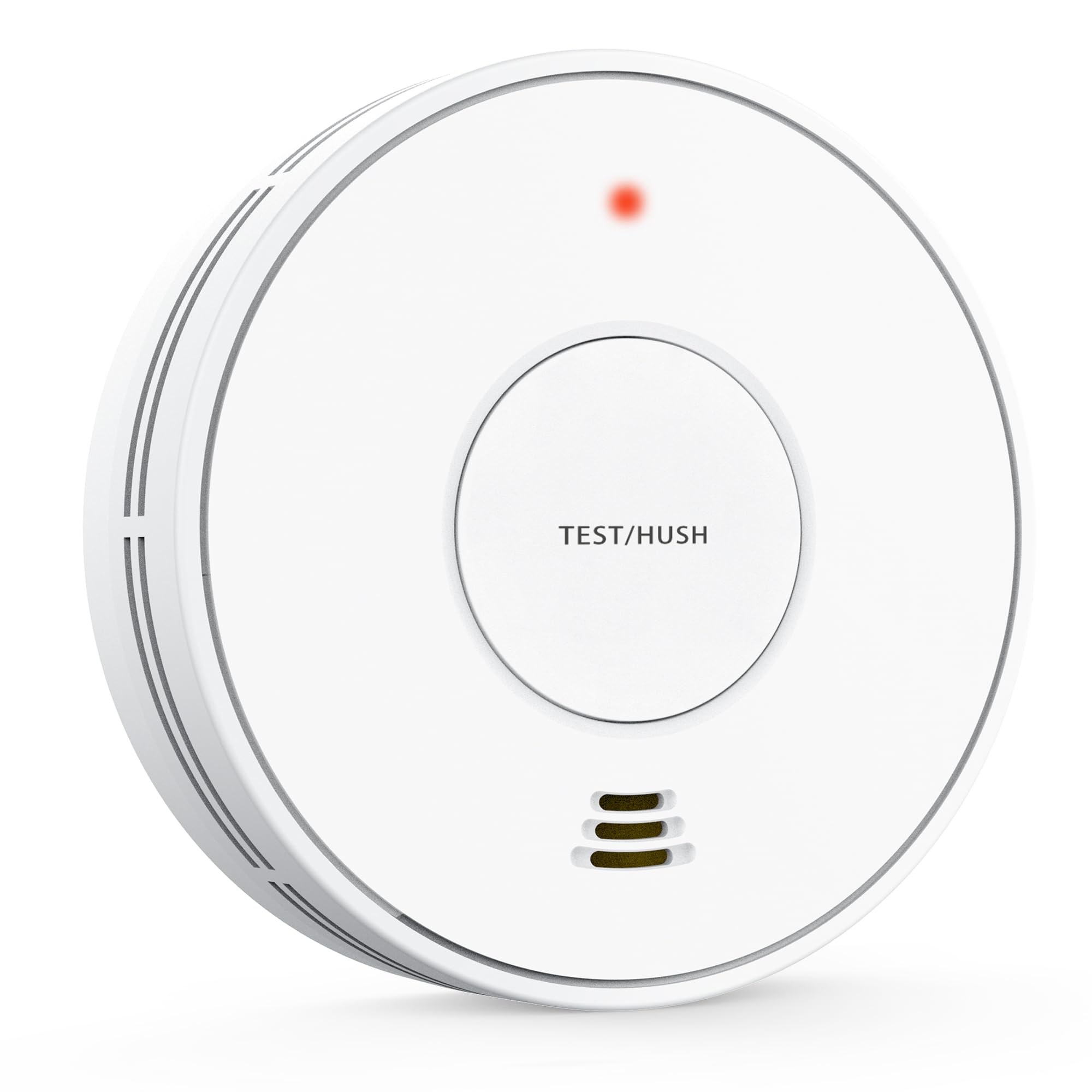 KARUOTOP smoke and CO detector front view, compact and ready for any room.