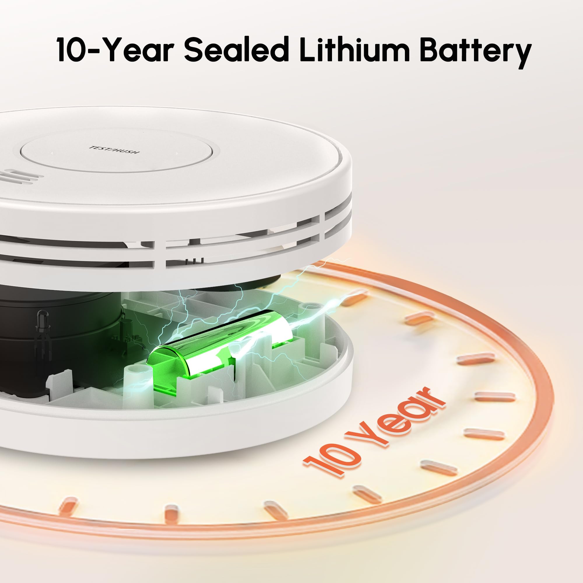 KARUOTOP 10-year battery emphasizes long-lasting power with minimal maintenance.