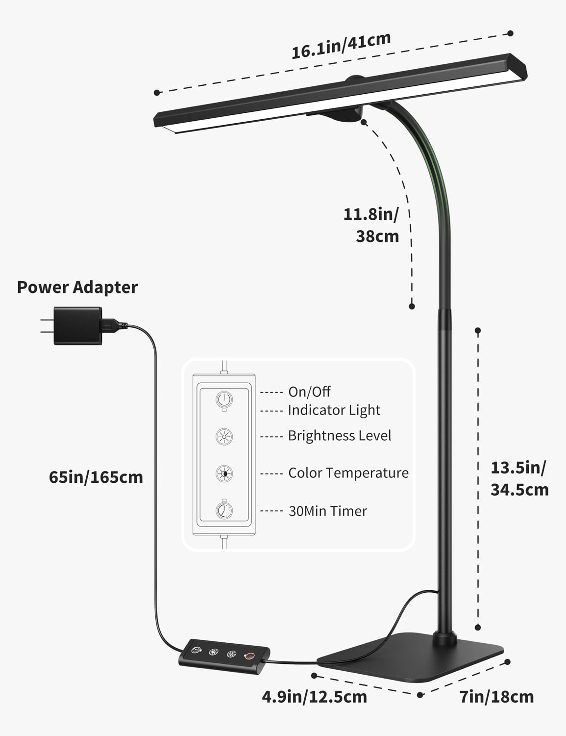 Kary LED desk lamp USB-powered setup compatible with laptop.