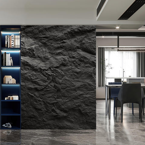 KASARO 3D faux stone panel installation guide for quick mounting.