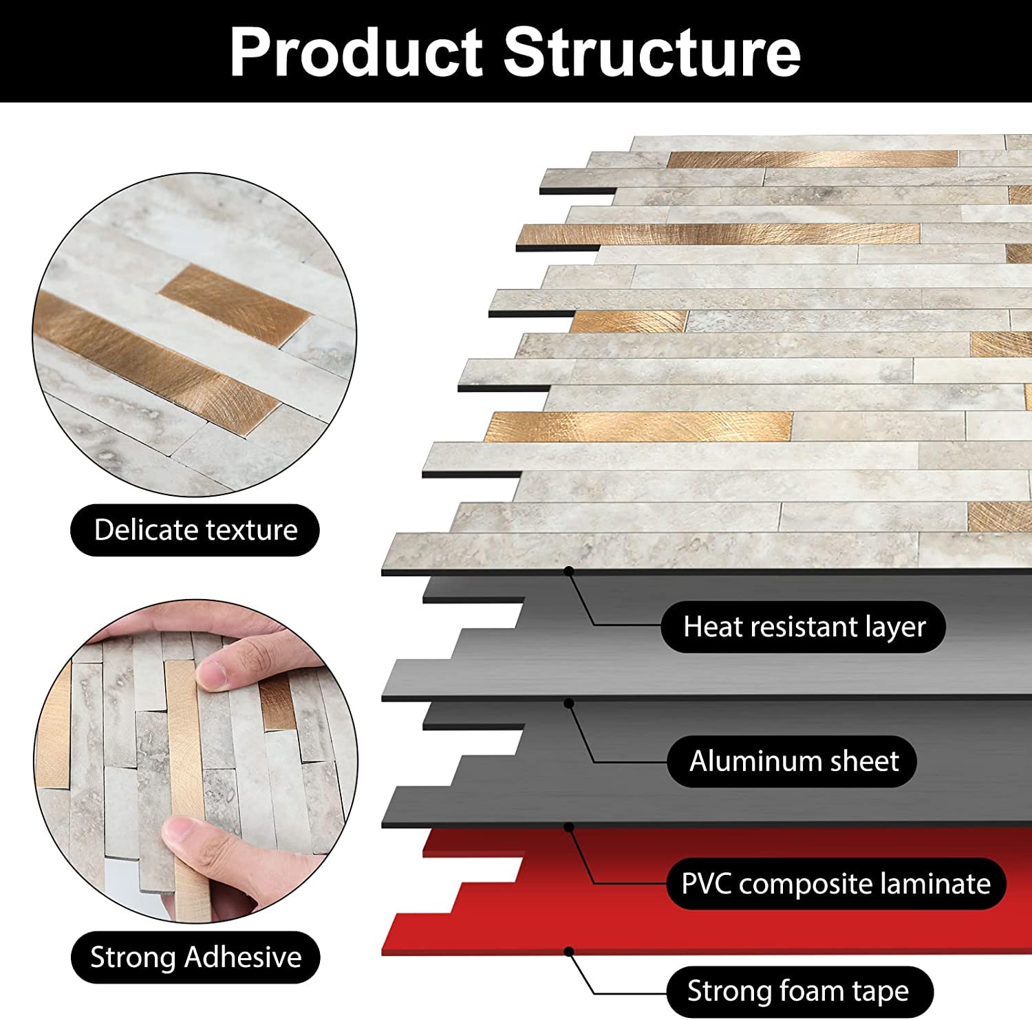 KASARO DIY tile sticks easily, reducing labor time and cost.