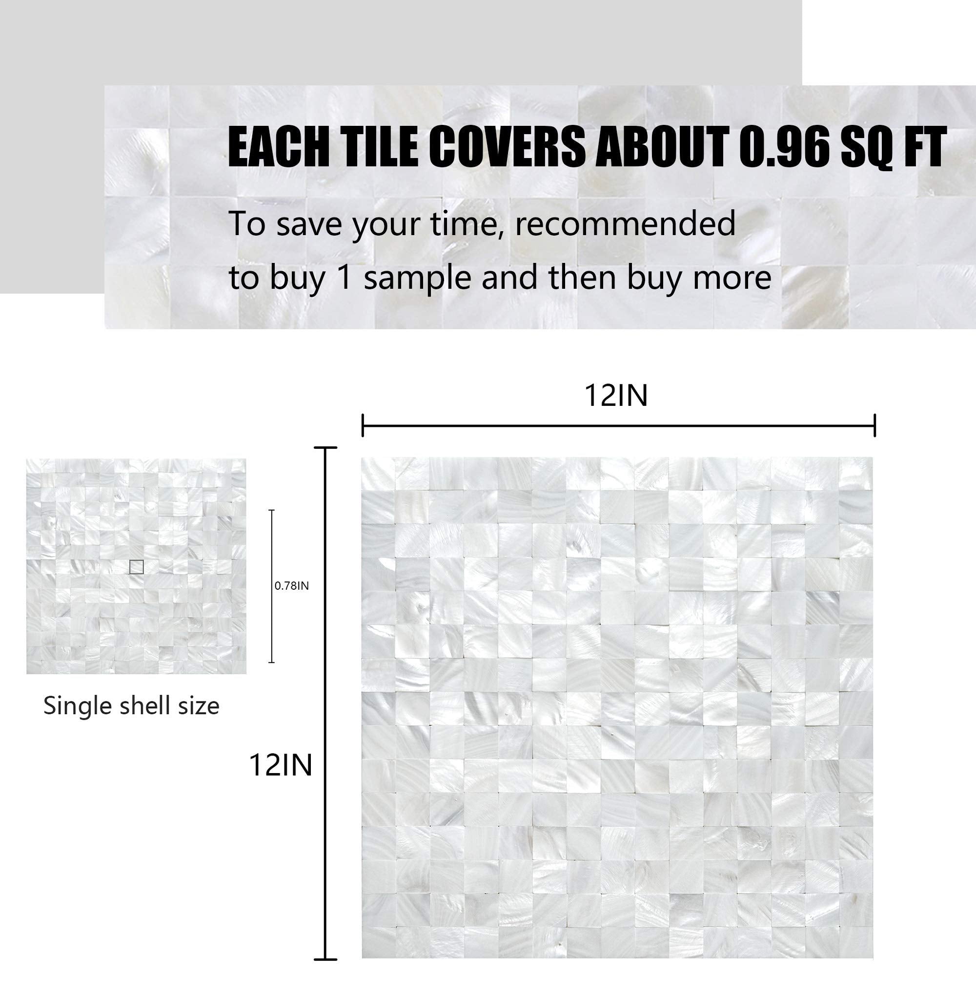 KASARO mother-of-pearl shell tiles in bathroom setting offering durable water resistance