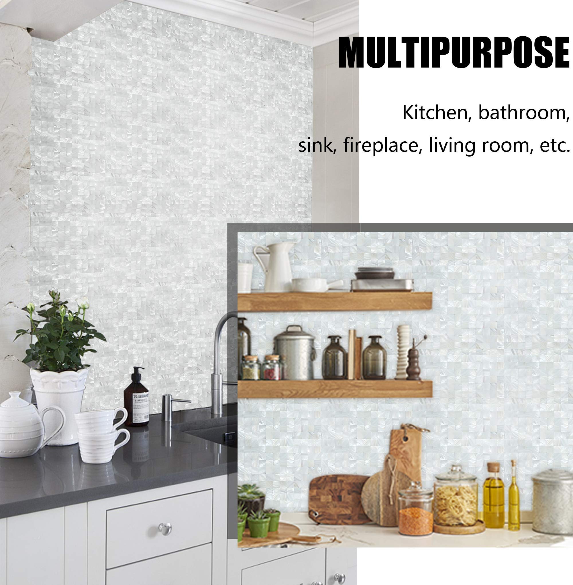KASARO mother-of-pearl tiles are easy to wipe clean