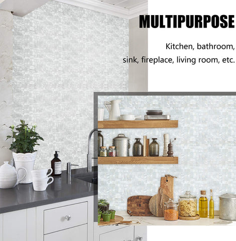 KASARO mother-of-pearl tiles are easy to wipe clean