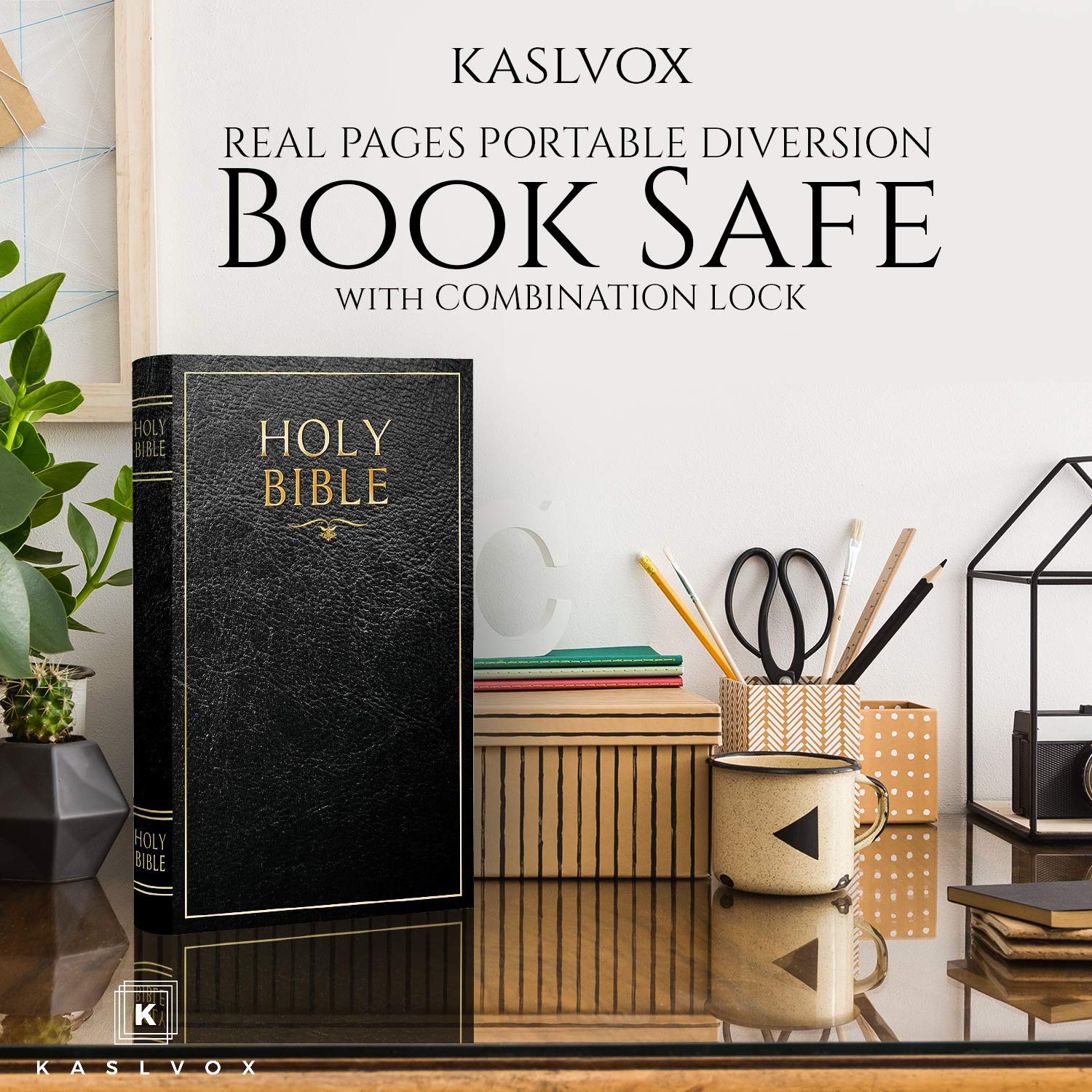 KASLVOX Bible Safe with combination lock highlights secure, quick-access control
