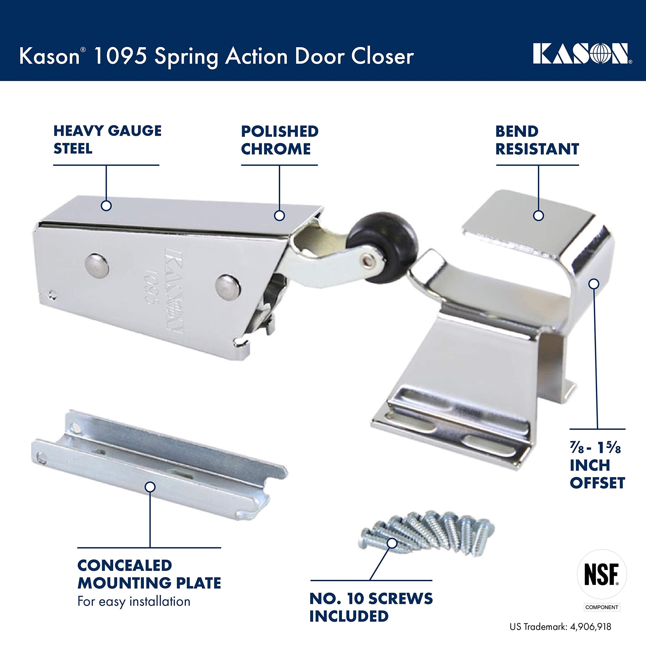 Kason 1095 fast-closure action on heavy walk-in doors