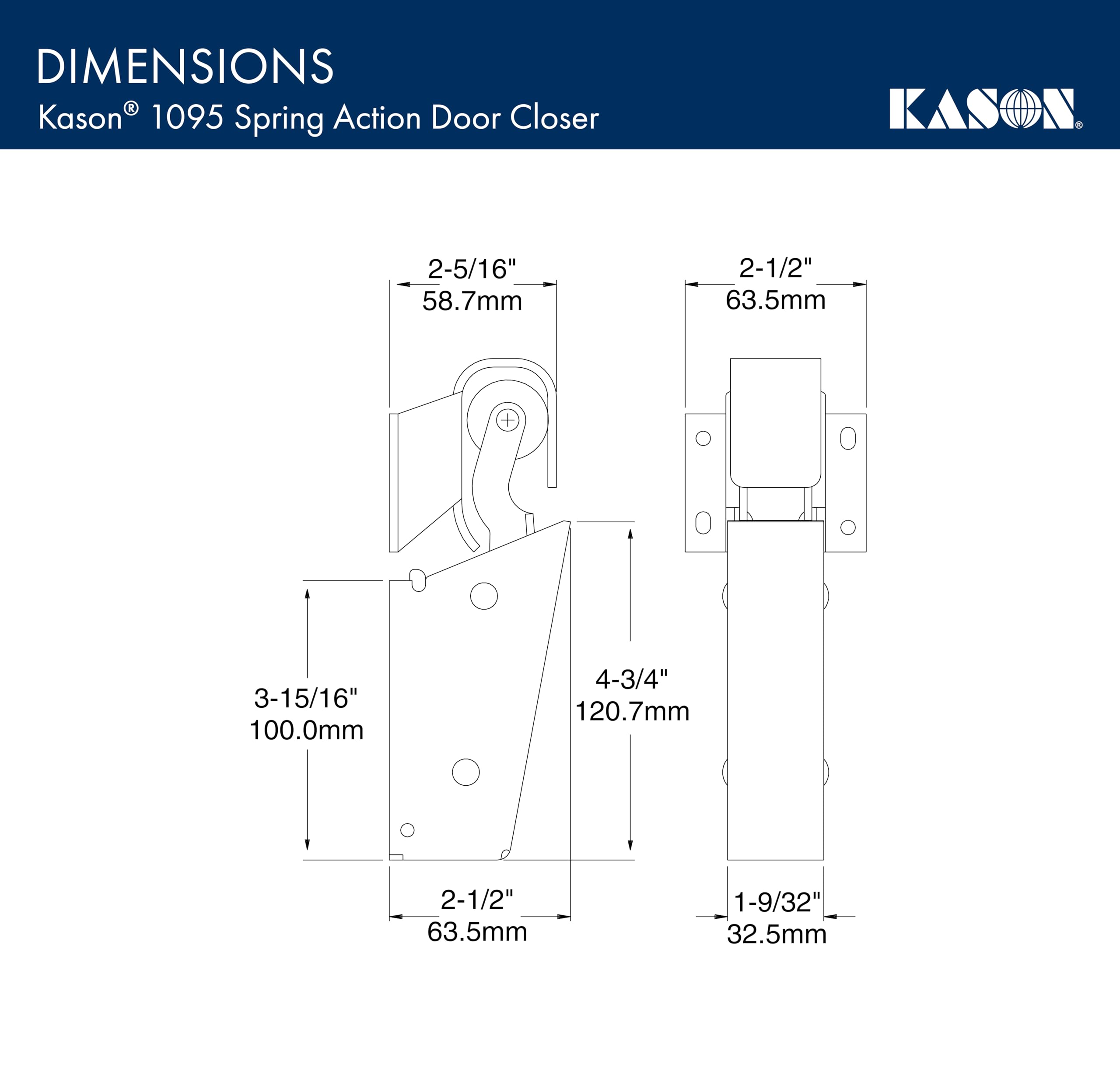 Kason 1095 solid-steel housing for long wear