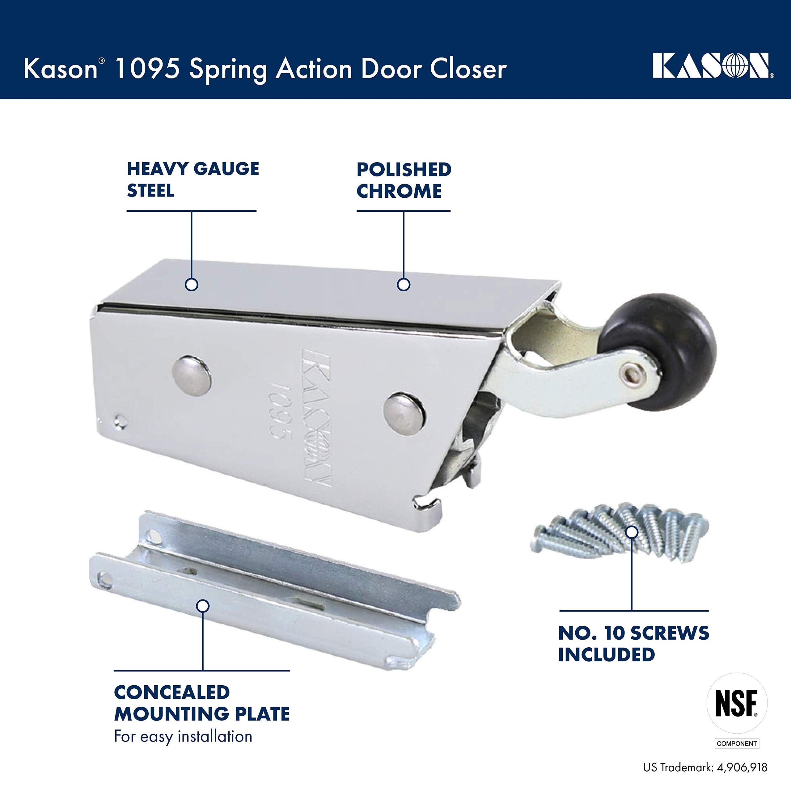 Kason 1095 backplate installation view for quick mounting