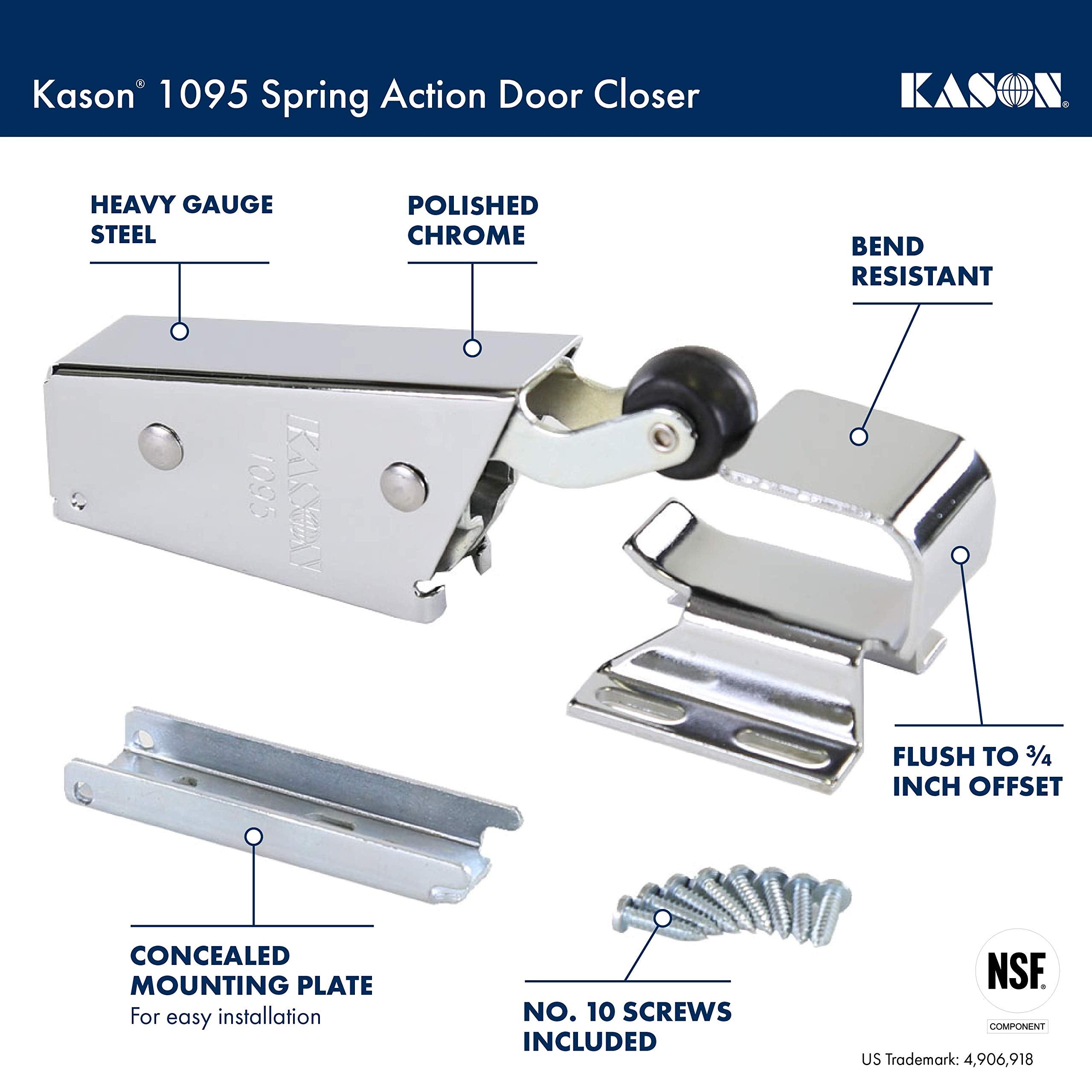 Kason adjustable wide-hook provides secure, versatile mounting for demanding doors.