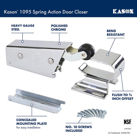 Kason adjustable wide-hook provides secure, versatile mounting for demanding doors.