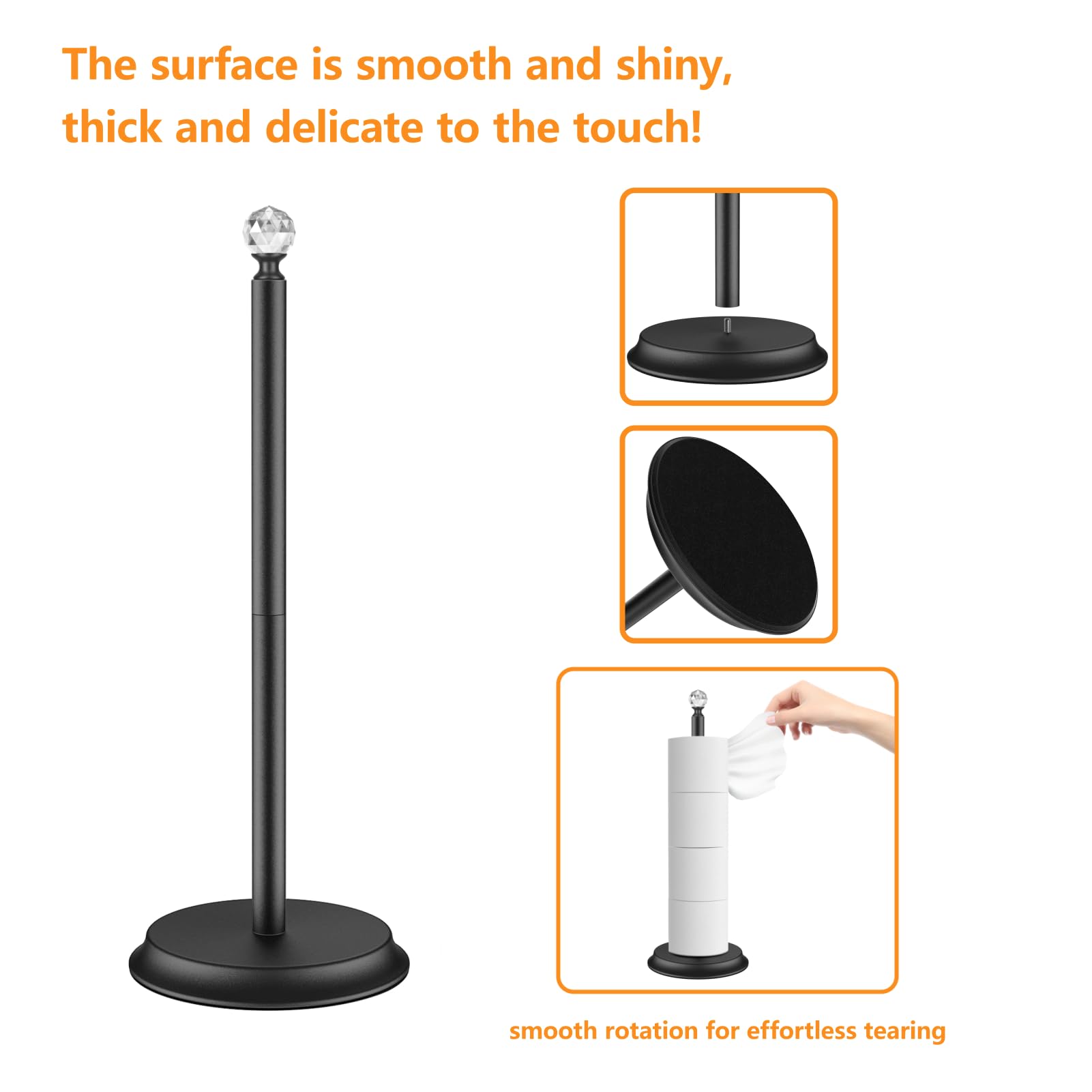 Kasunto rustproof metal stand with compact footprint fits small bathrooms.
