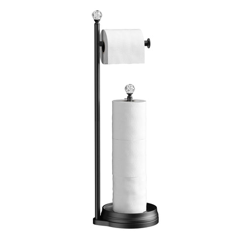 Kasunto toilet paper holder with crystal ball adds elegance and stable support.