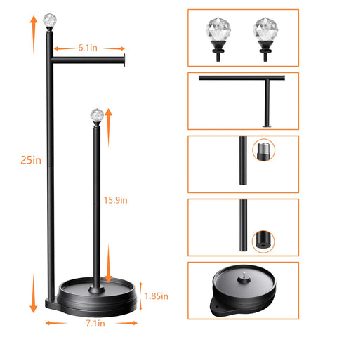 Kasunto free-standing holder features a sturdy base for reliable daily use.