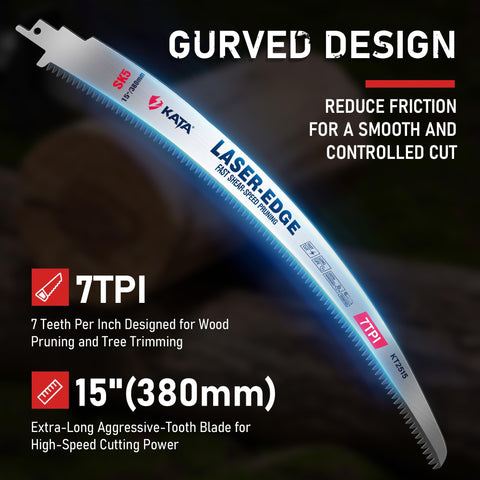 KATA arc-edge design reduces friction for controlled pruning