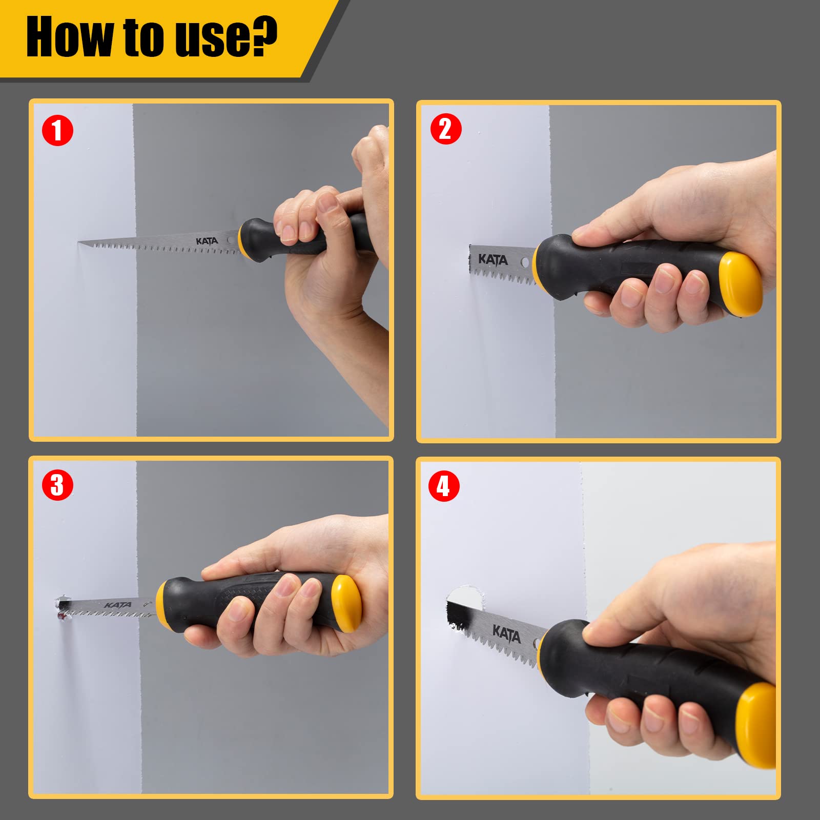 KATA durable aluminum alloy body for sturdy cutting tool.
