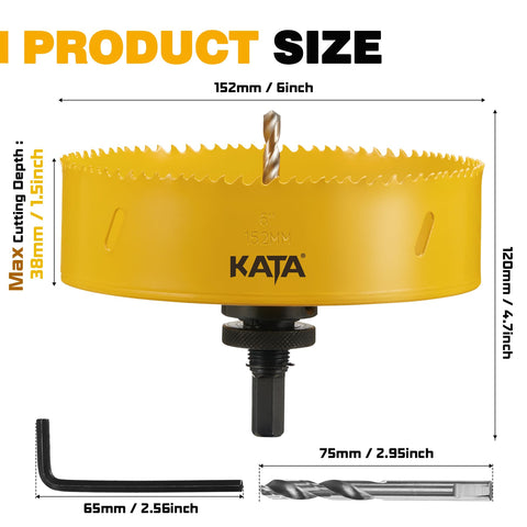 KATA dust catcher visible during drilling for precision.