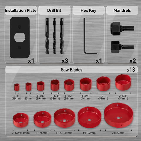KATA hole saw blades collection highlighting sharp cutting edges