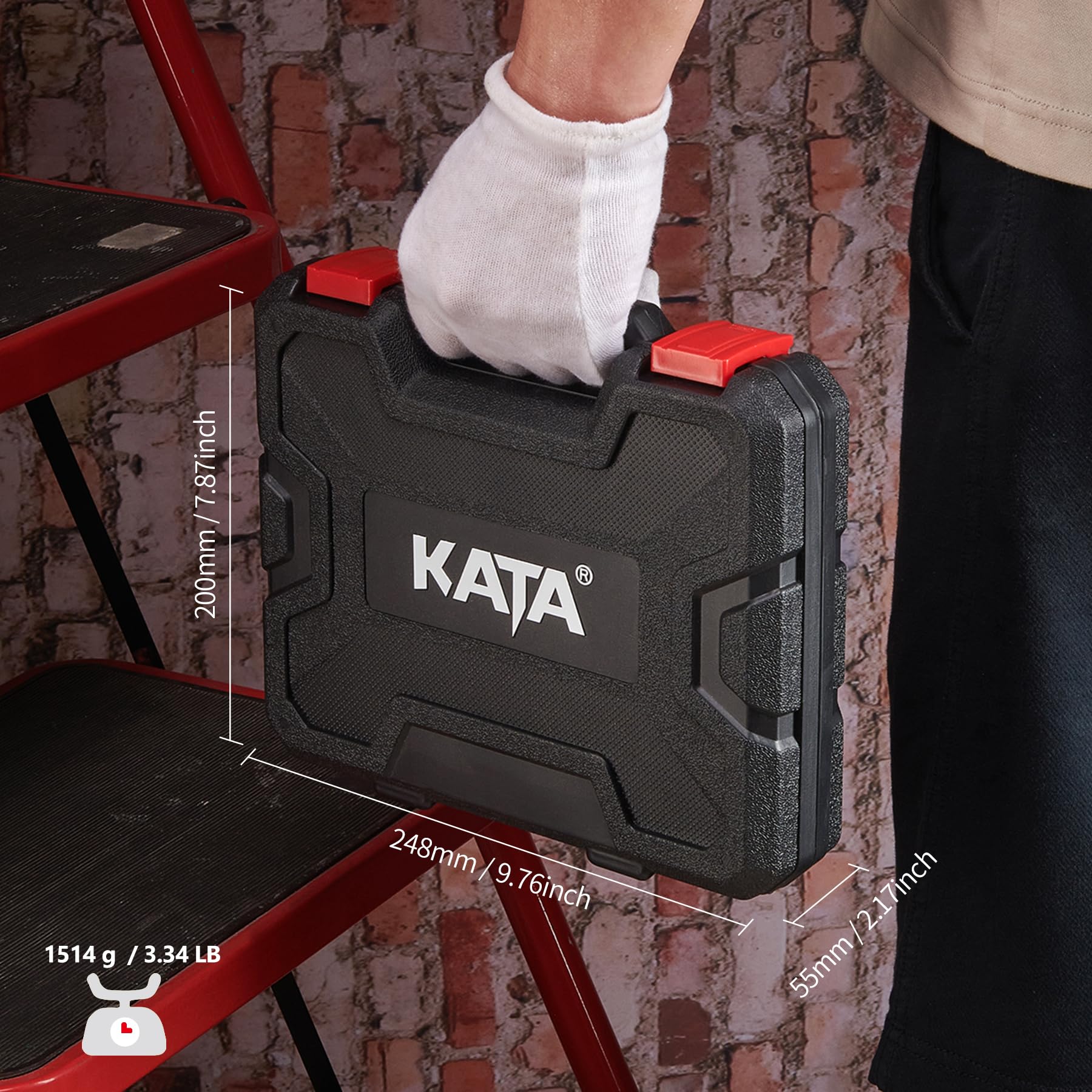 KATA installation plate shown for easy alignment when mounting