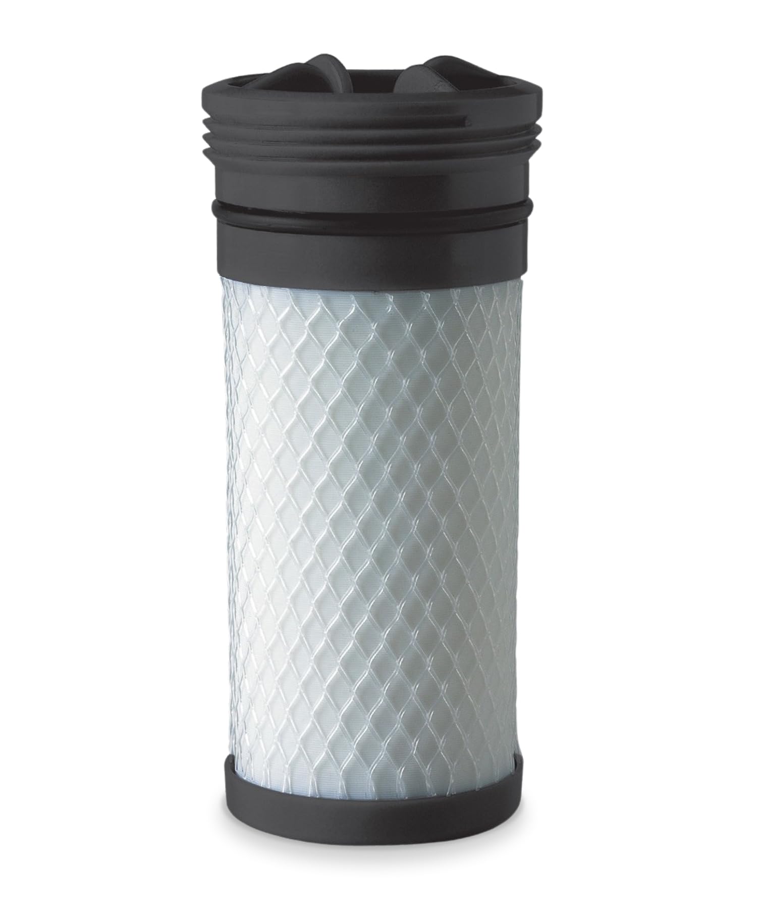 Katadyn Hiker Pro replacement filter with pleated glass-fiber element for higher filtration capacity.