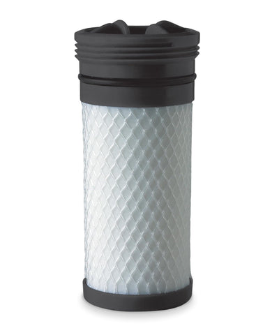 Katadyn Hiker Pro replacement filter with pleated glass-fiber element for higher filtration capacity.