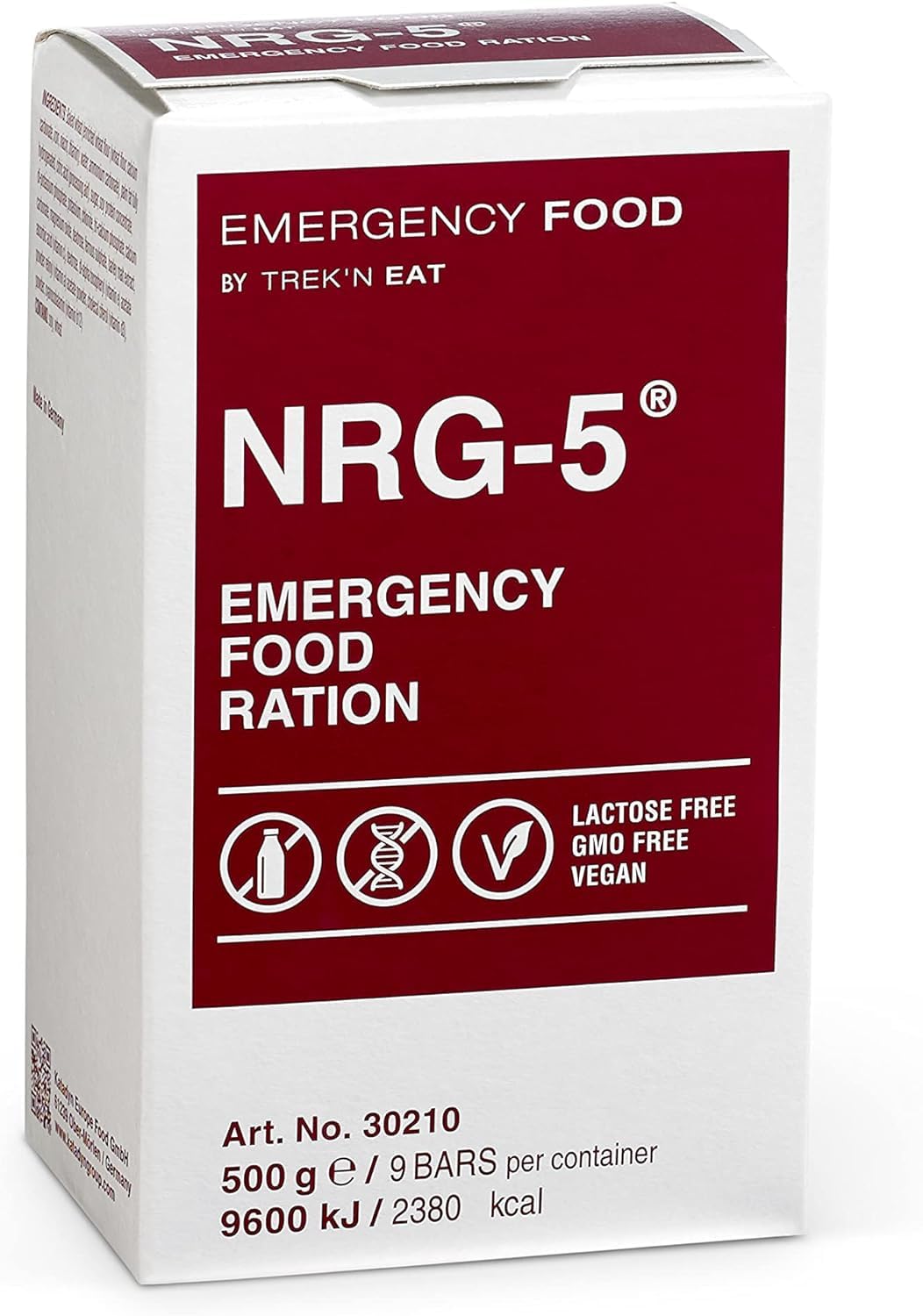 Katadyn NRG-5 bars pack for compact emergency nourishment.