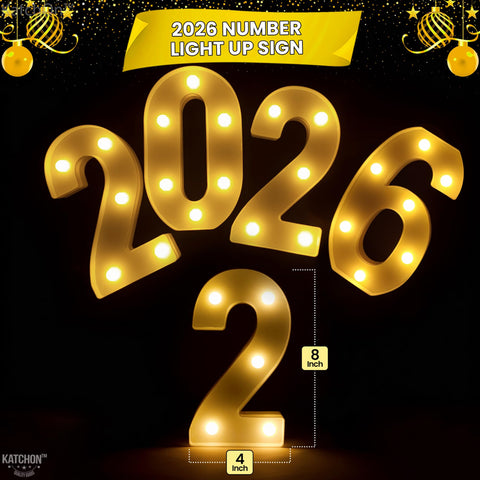 KatchOn LED 2026 numbers backdrop for stylish New Year celebrations.