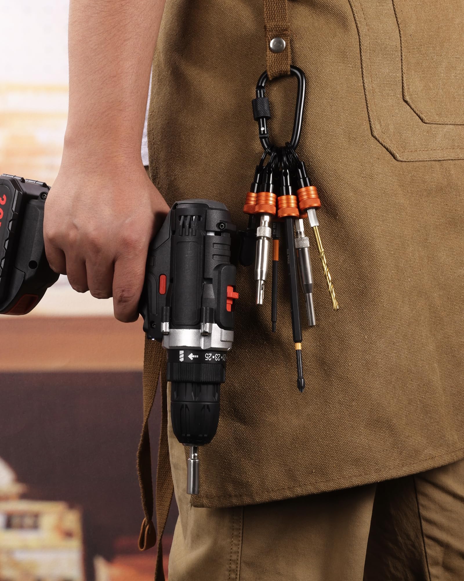 Katerk Palm-sized Bit Holder holding up to 3.3 lbs for daily tasks