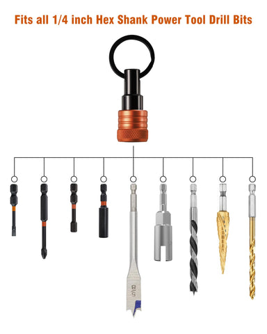 Katerk Bit Holder with ball-detent lock for secure bit retention