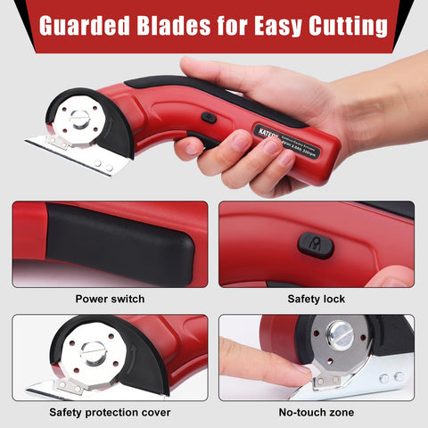 Katerk dual blades for fabric and rigid materials use