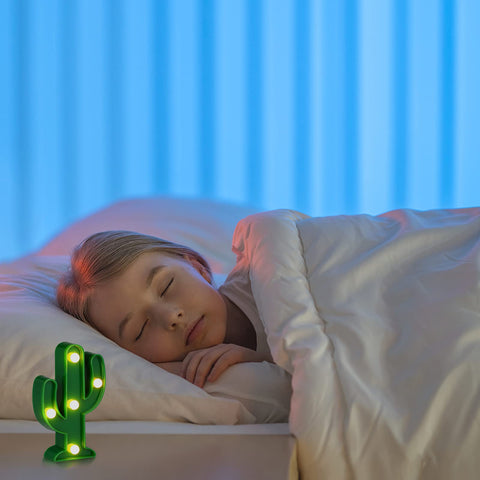 Kathfly cactus light kids' room night light offers comforting glow.