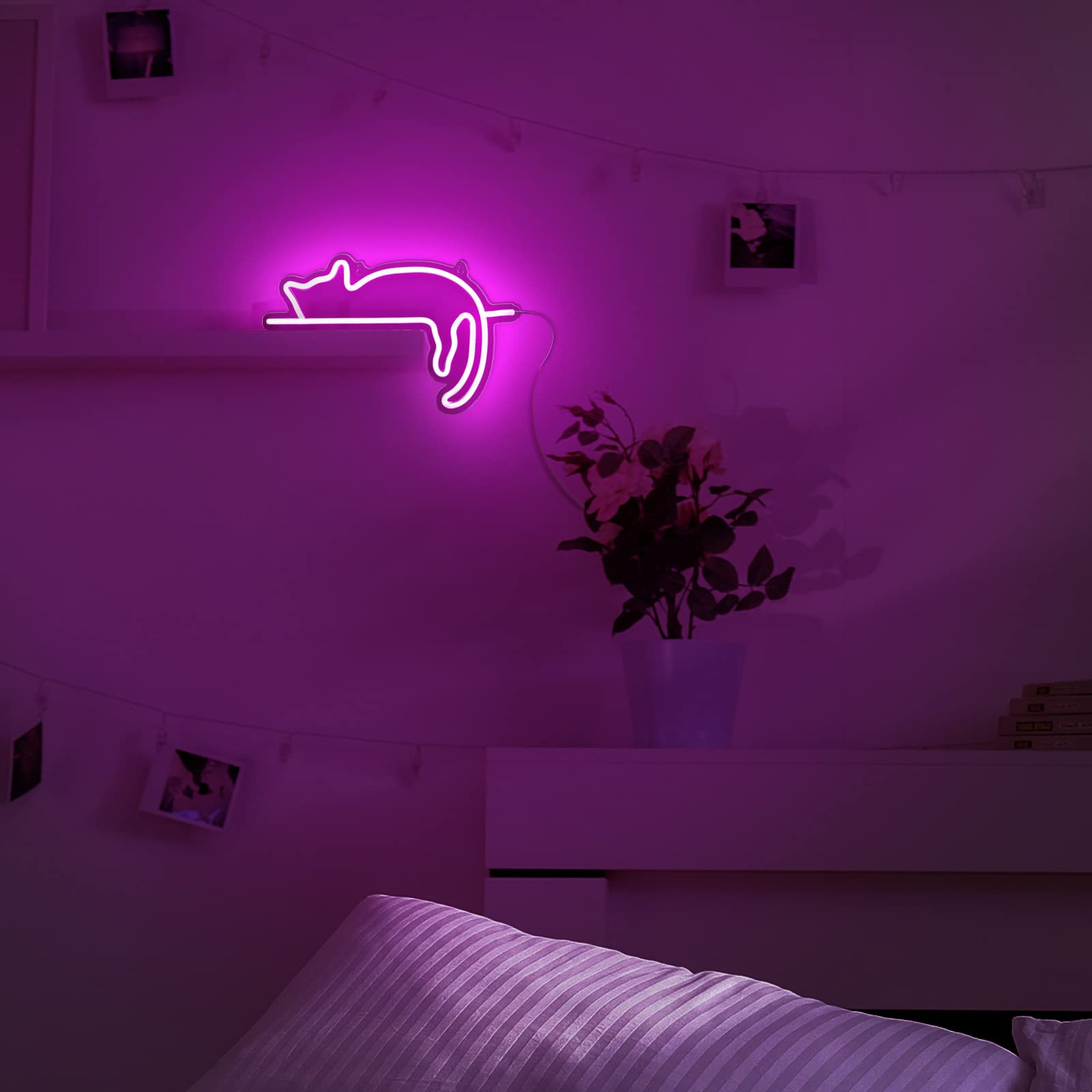 Kathfly neon cat sign durable material suitable for bars and homes