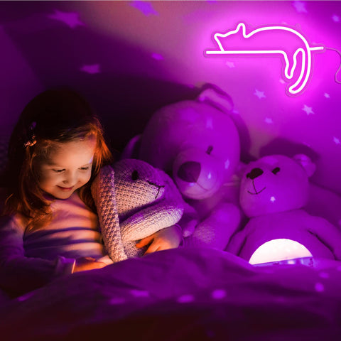 Kathfly USB powered cat neon sign easily powered via USB