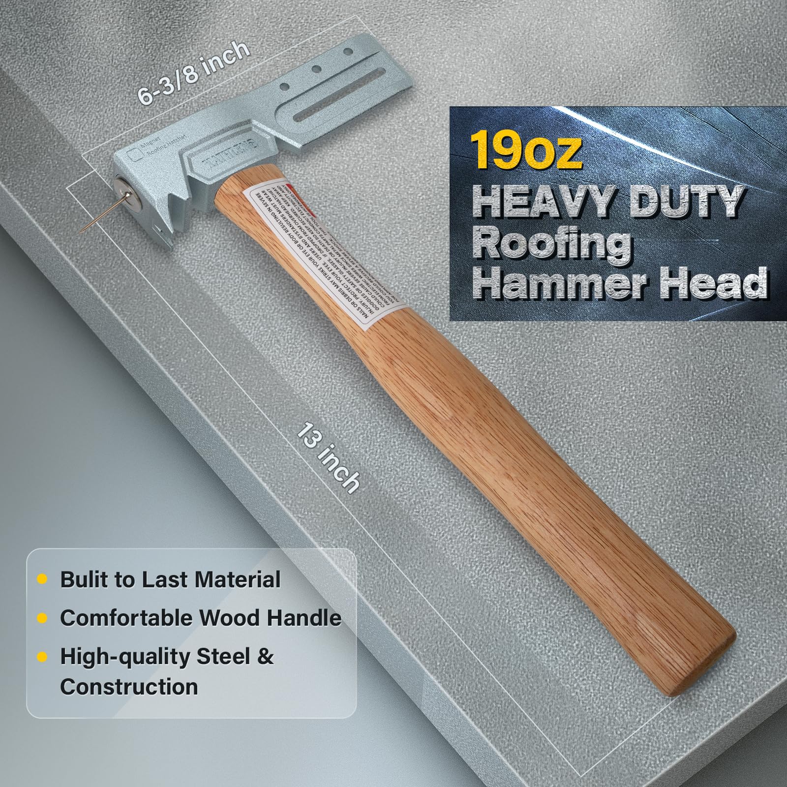 Kathleno magnetic roofing hatchet sliding gauge for fast on-site measurements