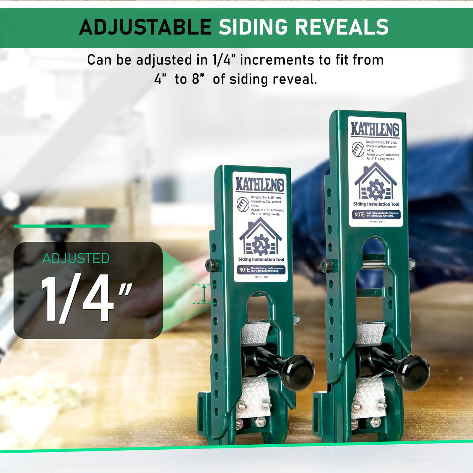 Kathleno siding tool polycarbonate body resists scratches for smooth installations