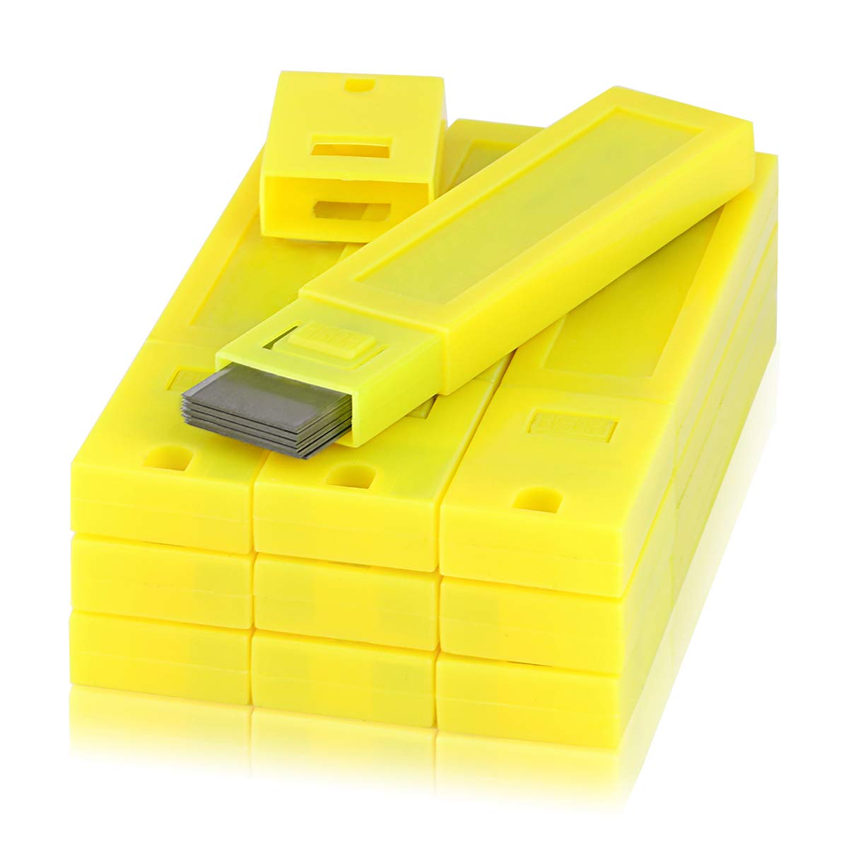 Kattool bright-yellow safety case keeps blades organized and safe.
