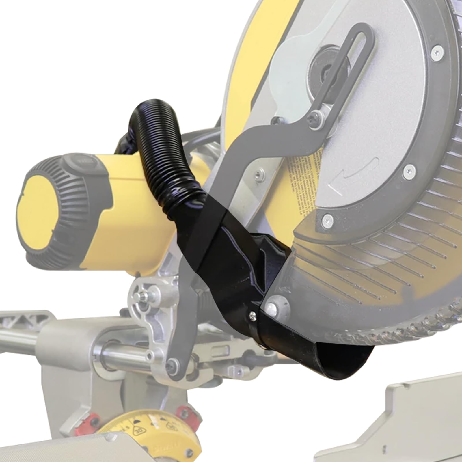 Katywixu improved miter saw dust adapter front view with enhanced suction for cleaner cuts