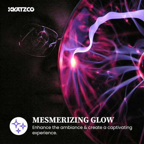 Katzco plasma ball decorates a bedroom with a sci-fi vibe