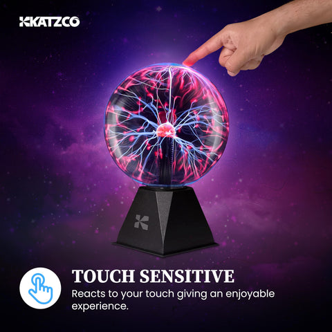 Katzco plasma ball lightning burst creating dramatic room ambience