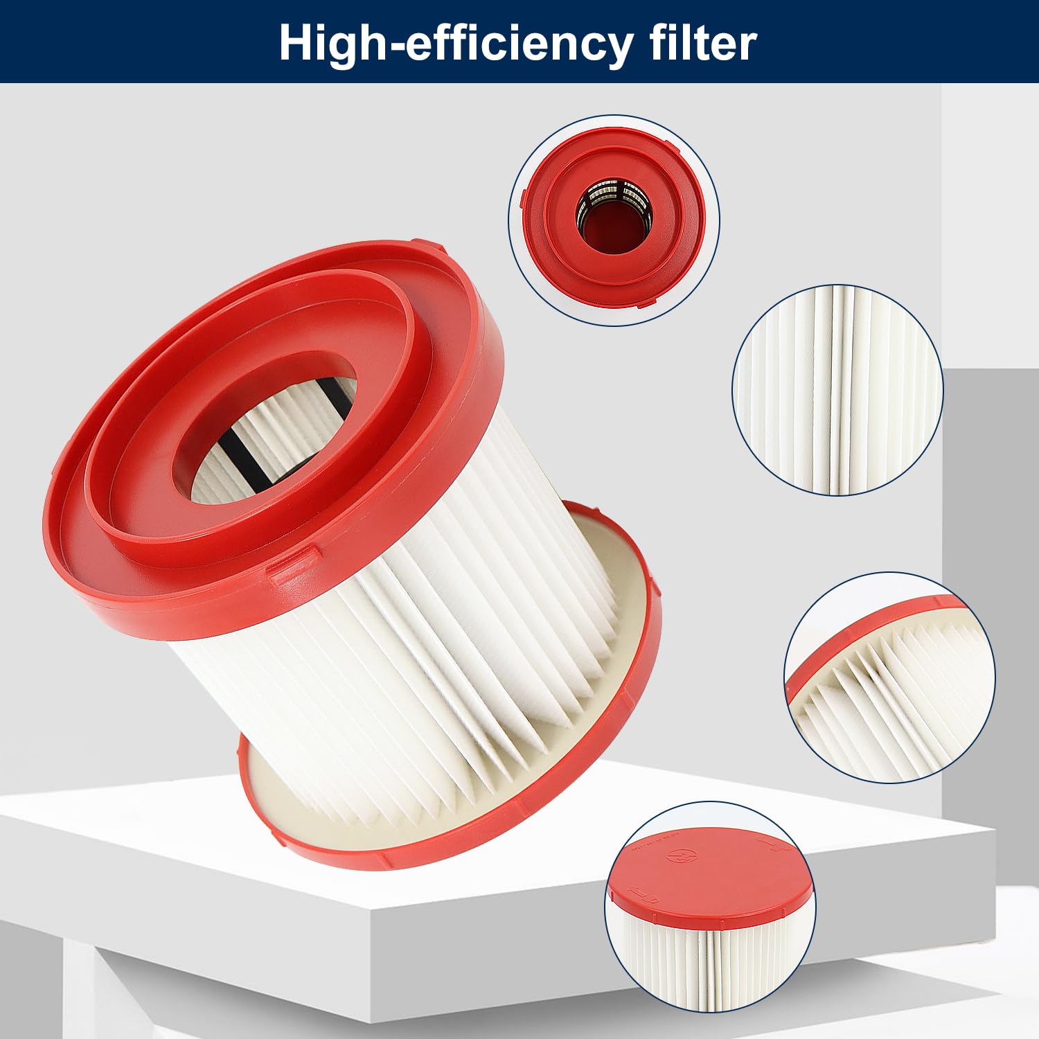 Kaulolado 360-degree intake filter surface improves debris contact.