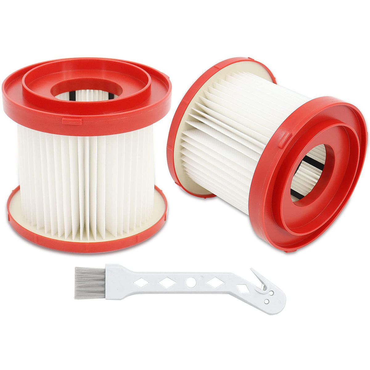 Kaulolado vacuum filter 49-90-1900 front view, Milwaukee compatibility and clear filtration.