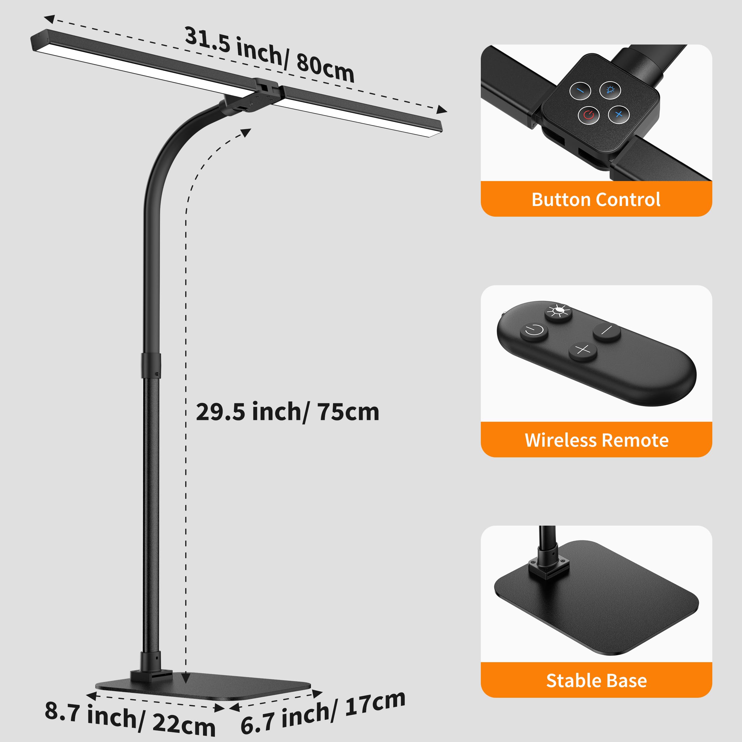 Kaulsoue Desk Lamp Architect color temperature range 3000K to 6000K for ambiance
