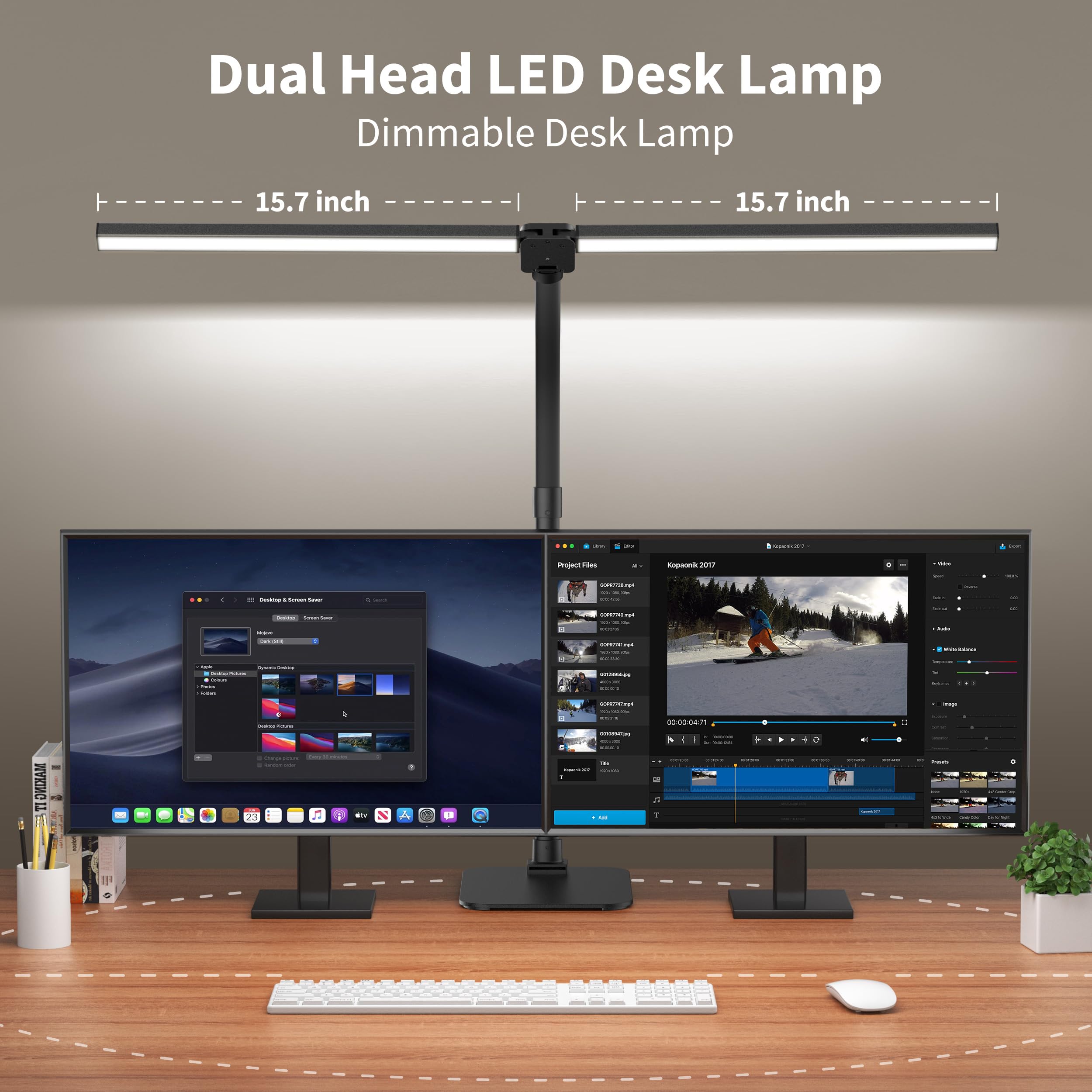 Kaulsoue Desk Lamp Architect dimmable options with five levels for different tasks