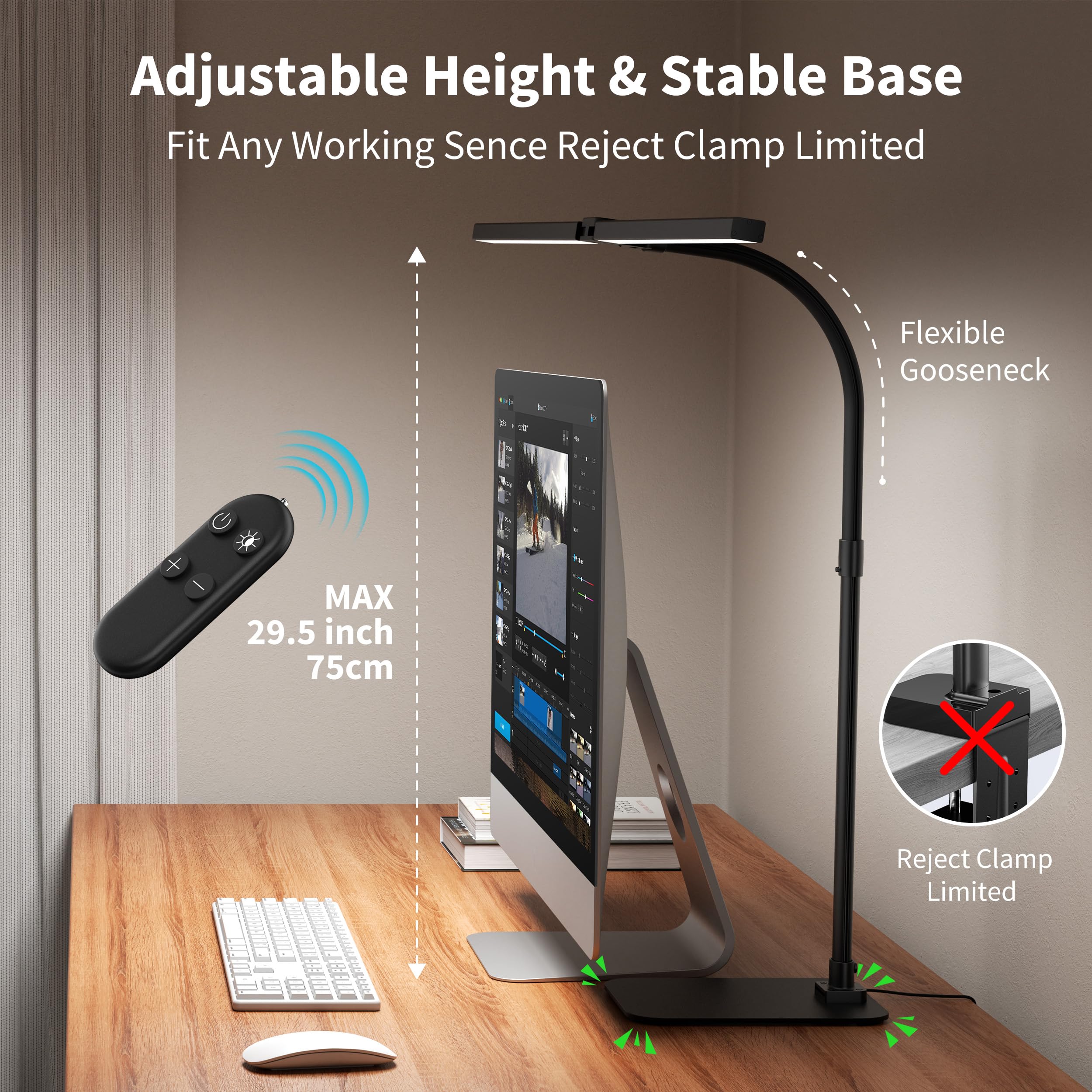 Kaulsoue Desk Lamp Architect flicker-free, glare-minimized illumination