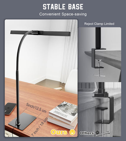Kaulsoue LED desk lamp suits reading, crafting, and studying at home.