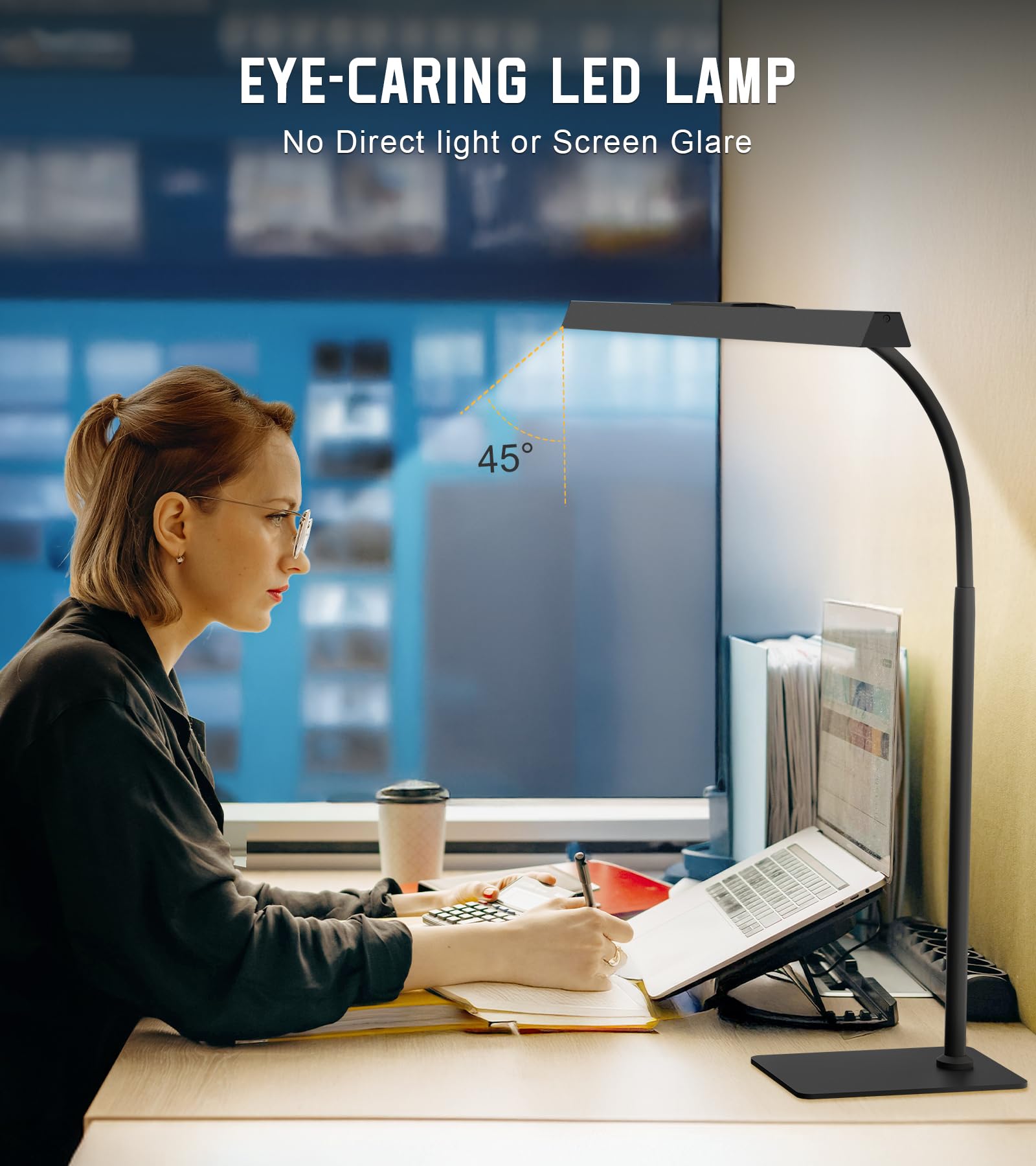 Kaulsoue LED lamp wide bar illuminates a large work area evenly.