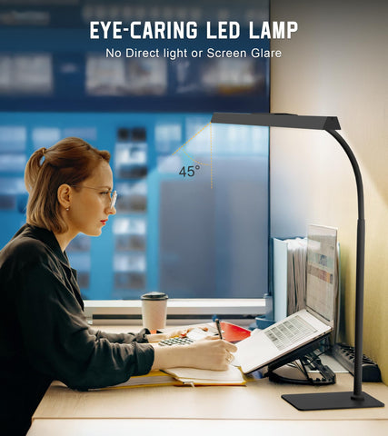 Kaulsoue LED lamp wide bar illuminates a large work area evenly.