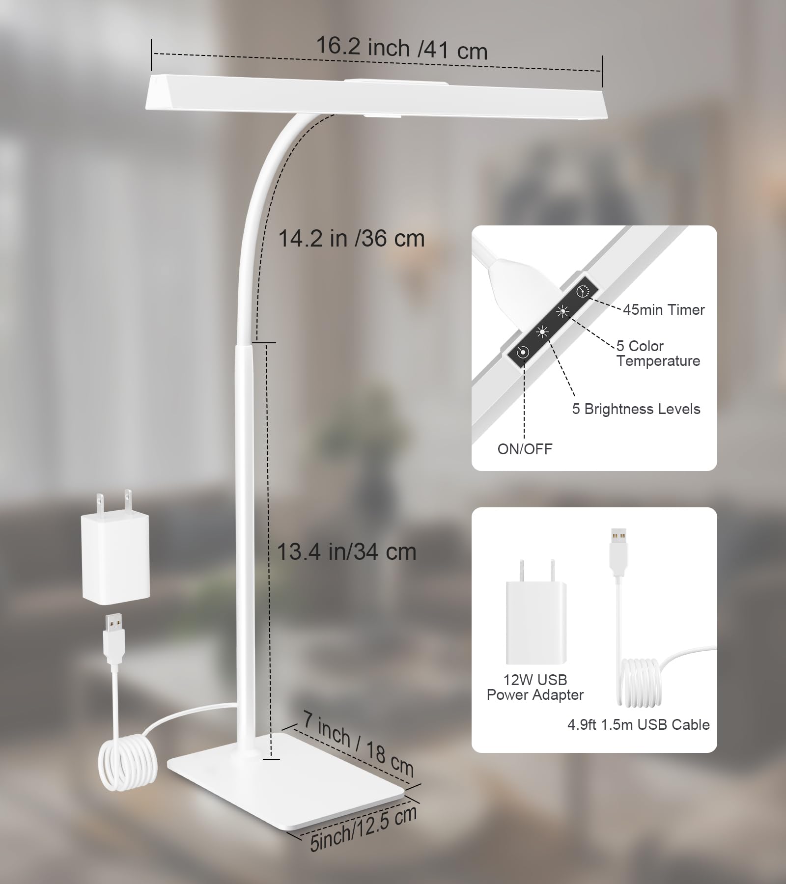 Kaulsoue LED Desk Lamp workspace setup shows versatile home office use.