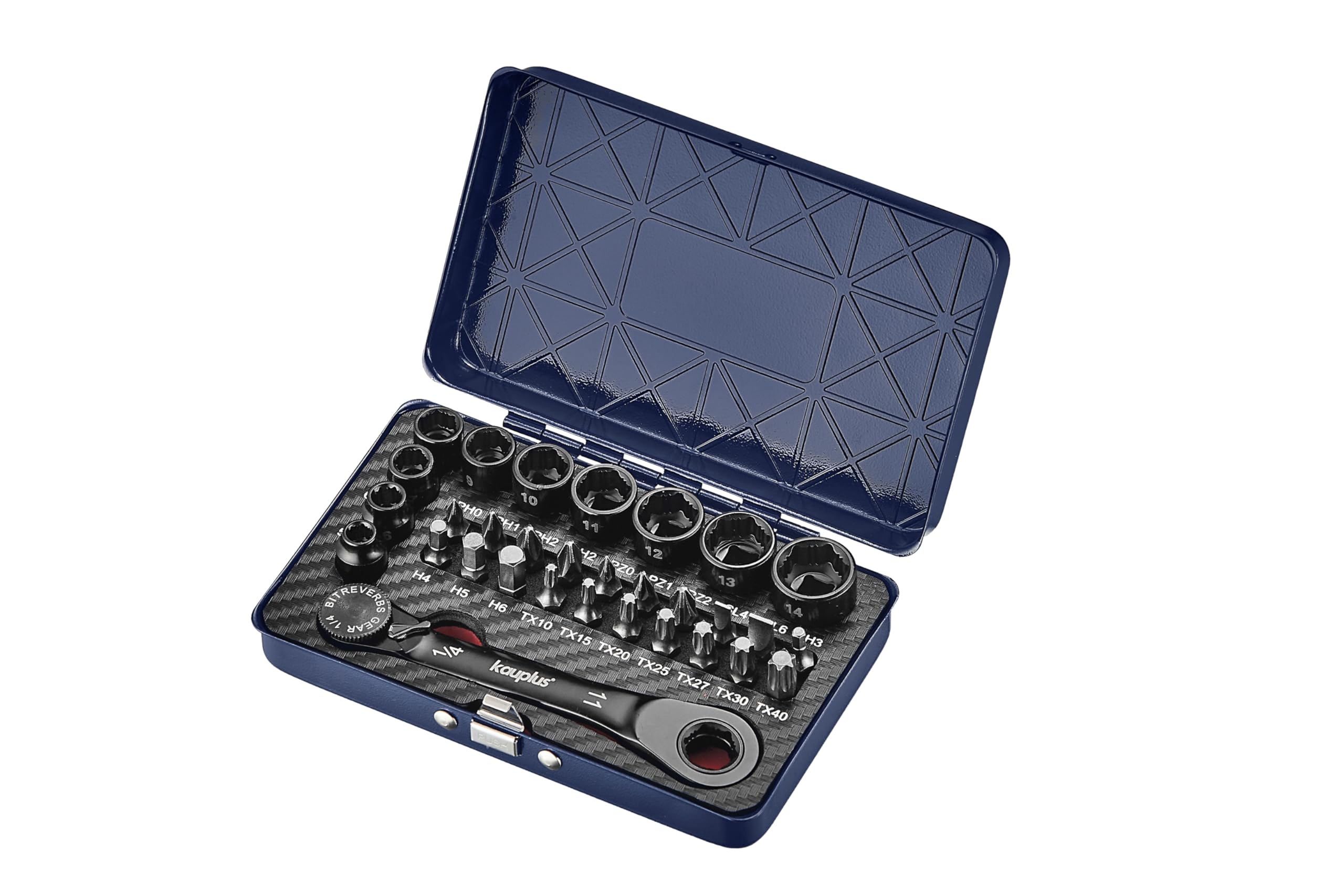 kauplus mini ratchet wrench kit with compact design for tight spaces.